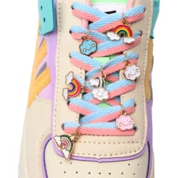 Metal Rainbow Sport Shoe Laces Decorations Women's Sneakers Shoelaces Charms Shoes Buckle Decorative Accesories for Girls