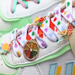 Metal Rainbow Sport Shoe Laces Decorations Women's Sneakers Shoelaces Charms Shoes Buckle Decorative Accesories for Girls