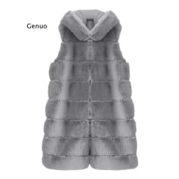 Fashion Solid Plush Long Jacket Vest Waistcoat Cardigan Casual Ladies Faux Coat Winter Sleeveless Streetwear Womens Outerwear