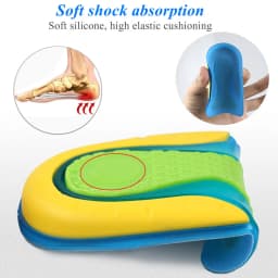 EiD Soft Silicone Gel Insoles for heel spurs pain Foot cushion Foot Massager Care Half Heel Plantar Fasciitis Insole Pad Unisex