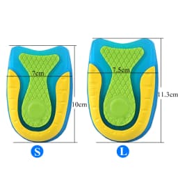 EiD Soft Silicone Gel Insoles for heel spurs pain Foot cushion Foot Massager Care Half Heel Plantar Fasciitis Insole Pad Unisex