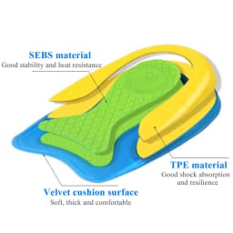 EiD Soft Silicone Gel Insoles for heel spurs pain Foot cushion Foot Massager Care Half Heel Plantar Fasciitis Insole Pad Unisex