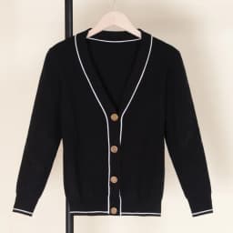 Tricot Knitted Ladies Sweaters Black Cardigan Female Clothing Women's Coat Spring 2026 Blouses Crochet Top Outerwear Cropped
