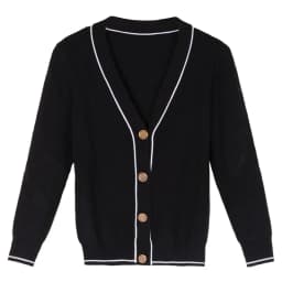 Tricot Knitted Ladies Sweaters Black Cardigan Female Clothing Women's Coat Spring 2026 Blouses Crochet Top Outerwear Cropped