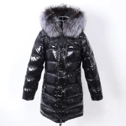 Maomaokong Winter waterproof Jacket Women Real White Duck Down Lining Coat natural Raccoon Fur Collar Warm Black down jacket
