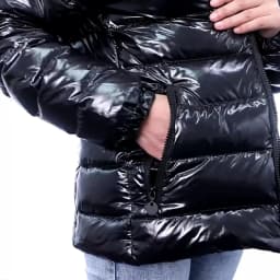 Maomaokong Winter waterproof Jacket Women Real White Duck Down Lining Coat natural Raccoon Fur Collar Warm Black down jacket