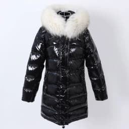 Maomaokong Winter waterproof Jacket Women Real White Duck Down Lining Coat natural Raccoon Fur Collar Warm Black down jacket