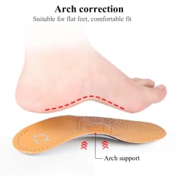 Leather Orthotic Insoles For Flat Feet Arch Support Orthopedic Shoes Sole Insoles For Feet Men Women Children O/X Leg Corrected