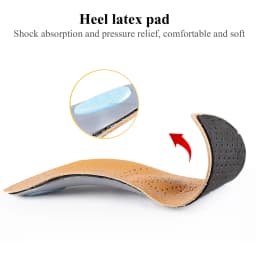 Leather Orthotic Insoles For Flat Feet Arch Support Orthopedic Shoes Sole Insoles For Feet Men Women Children O/X Leg Corrected