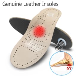 Leather Orthotic Insoles For Flat Feet Arch Support Orthopedic Shoes Sole Insoles For Feet Men Women Children O/X Leg Corrected