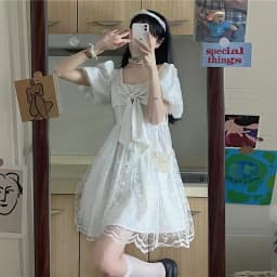 Women Lolita Dress Kawaii Elegant Vintage Dresses 2022 Summer Sweet Cute Fashion Fairy Party Dresses