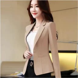 UHYTGF 2022 Fashion Small Blazers Jacket Women's Long-Sleeved Slim Short Tops Female Temperament Casual Spring Coats Ladies 2130