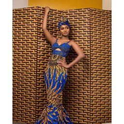 African Women's Clothing Bodycon Hollow Out Printed Dress Fishtail Suspenders Maxi Skirt Banquet Party Dress Slim Fit Hollow Out