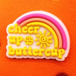 1Pcs PVC Bloody Lips Lovely Styles Sandals Shoe Charms Accessories Pink Mama Cookie Bonfire Clogs Shoe Buckle Fit Kids Gifts