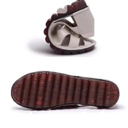 Large Size 42 Wide Fit Women's Sandals Black Butterfly Peep Toe Elegant Lady Shoes Top Quality Breathable Women Leather Sandals