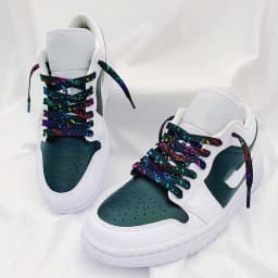 Ink Splatter Shoelace Shoelaces for Sneaker Flat Gilding Printing Colorful Splash Ink Hand-painted Basketball Shoe Laces