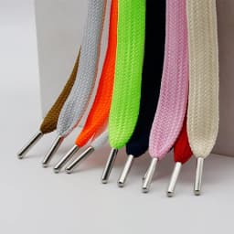 Coolstring Extra Wide 18mm Flat Fat Laces with Silver Metal Aglets Solid Color Thick Bulky Shoelace for Low High Boots Shoes