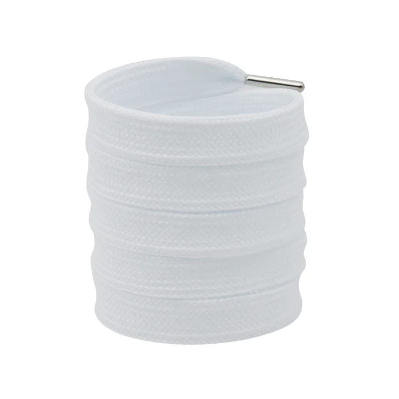 Coolstring Extra Wide 18mm Flat Fat Laces with Silver Metal Aglets Solid Color Thick Bulky Shoelace for Low High Boots Shoes