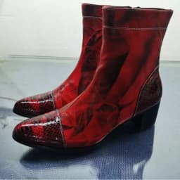 Men's Genuine Cow‑Leather Pointed Dress Boots Buckle‑Strap Decor Personalized Footwear For Summer Model Show Banquet Wedding Par