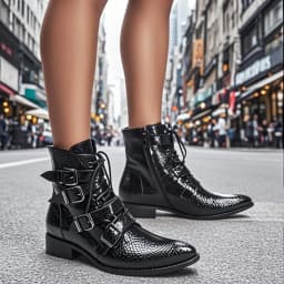 Men's Genuine Cow‑Leather Pointed Dress Boots Buckle‑Strap Decor Personalized Footwear For Summer Model Show Banquet Wedding Par