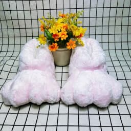 Soft Furry Slippers For Home Man Plush Fuzzy Home Shoes Slippers For Boys Funny Animal Slides Men's Bear Paw Slippers Cosplay