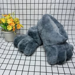 Soft Furry Slippers For Home Man Plush Fuzzy Home Shoes Slippers For Boys Funny Animal Slides Men's Bear Paw Slippers Cosplay