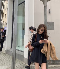 LMQ New 2020 Women Autumn Winter O Neck Solid Bottoming Thicken Long T-Shirts Oversize Korean Wild Minimalist Style Tops Tee
