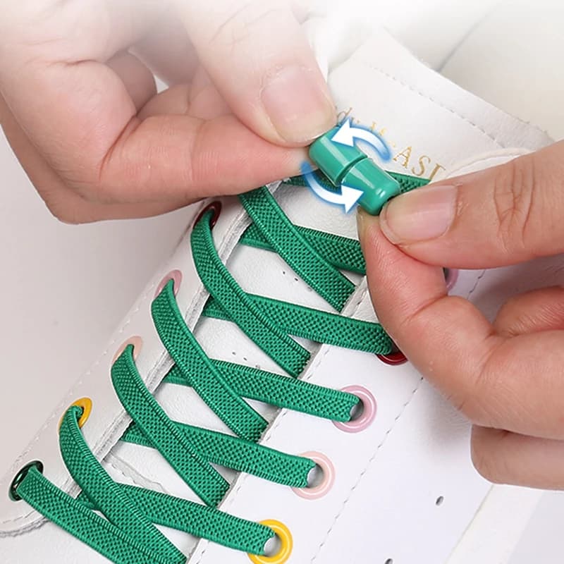 1Pair Shoelaces Without Ties Flats Elastic Shoe Laces for Kids and Adult Sneakers Shoelace Quick Lazy Laces 24 Color Shoestrings