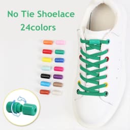 1Pair Shoelaces Without Ties Flats Elastic Shoe Laces for Kids and Adult Sneakers Shoelace Quick Lazy Laces 24 Color Shoestrings