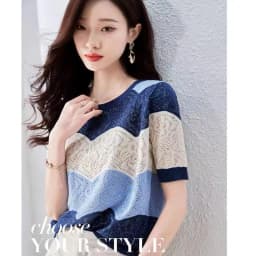 new fashionable summer dress hollow out net gauze ice silk knit short sleeve women's round collar  thin T shirt thin loose top