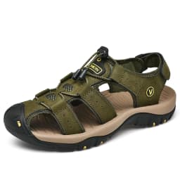 Summer Men Shoes Genuine Leather Men Sandals Outdoor Male Beach Slippers Man Sandals Plus Size 38-48
