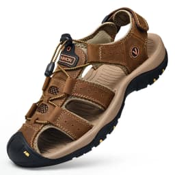 Summer Men Shoes Genuine Leather Men Sandals Outdoor Male Beach Slippers Man Sandals Plus Size 38-48
