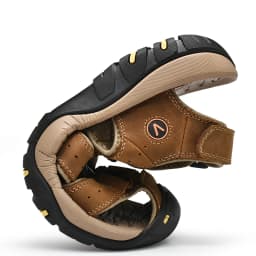 Summer Men Shoes Genuine Leather Men Sandals Outdoor Male Beach Slippers Man Sandals Plus Size 38-48