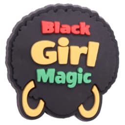 1pcs Black Girl Magic Crown Queen PVC Accessories Shoe Charms Garden Shoes Buckle Decorations fit Wristband Party Kid's Gifts
