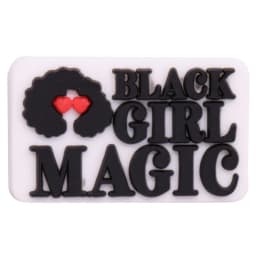 1pcs Black Girl Magic Crown Queen PVC Accessories Shoe Charms Garden Shoes Buckle Decorations fit Wristband Party Kid's Gifts