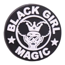1pcs Black Girl Magic Crown Queen PVC Accessories Shoe Charms Garden Shoes Buckle Decorations fit Wristband Party Kid's Gifts