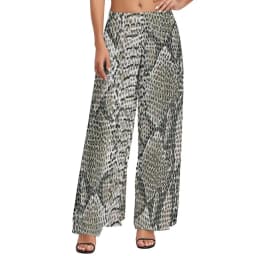 Snakeskin Print Straight Pants Animal Skin Sexy Wide Pants Ladies Oversized Beach Printed Trousers