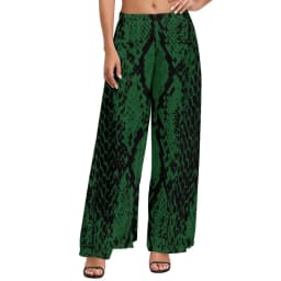 Snakeskin Print Straight Pants Animal Skin Sexy Wide Pants Ladies Oversized Beach Printed Trousers