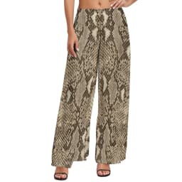Snakeskin Print Straight Pants Animal Skin Sexy Wide Pants Ladies Oversized Beach Printed Trousers
