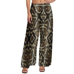 Snakeskin Print Straight Pants Animal Skin Sexy Wide Pants Ladies Oversized Beach Printed Trousers