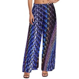 Snakeskin Print Straight Pants Animal Skin Sexy Wide Pants Ladies Oversized Beach Printed Trousers