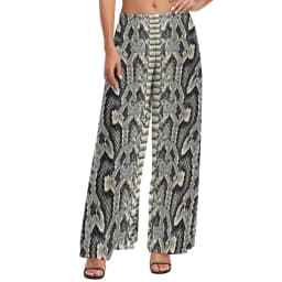 Snakeskin Print Straight Pants Animal Skin Sexy Wide Pants Ladies Oversized Beach Printed Trousers