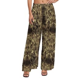 Snakeskin Print Straight Pants Animal Skin Sexy Wide Pants Ladies Oversized Beach Printed Trousers