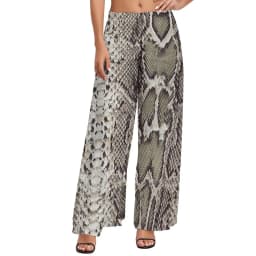 Snakeskin Print Straight Pants Animal Skin Sexy Wide Pants Ladies Oversized Beach Printed Trousers
