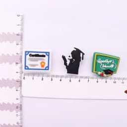 1PVC Schoolbag Pencil Study Styles Children Sandals Shoe Charms Cute Shoe Decorations Clog DIY Wristband Charms