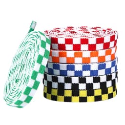 New Black White Checkered Grid Flat Shoelaces Printing Ribbons Shoe Laces Sneaker Man Women Mosaic Shoelaces Laces For Shoes