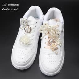 1 PCS Shoe Charms for Sneakers Shoelaces Clips Buckle Decorations Rhinestones Pearl Gem Casual Flower Fashion Shoes Accessories