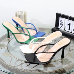Shoes for Women 2026 Designer Luxury New Stiletto Flip Flops Clip Toe Outdoor Transparent Slippers Black Temperament Sandals 9CM