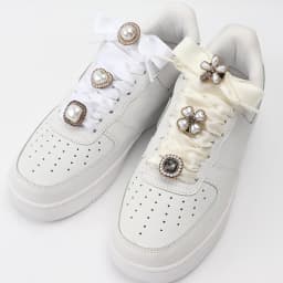 Antique Pearl Diamond Shoe Buckle Crystal Gem Shoelace Decorative Flower Rhinestones Shoelaces Decoration Shoe Charms Accessorie