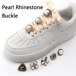 Antique Pearl Diamond Shoe Buckle Crystal Gem Shoelace Decorative Flower Rhinestones Shoelaces Decoration Shoe Charms Accessorie